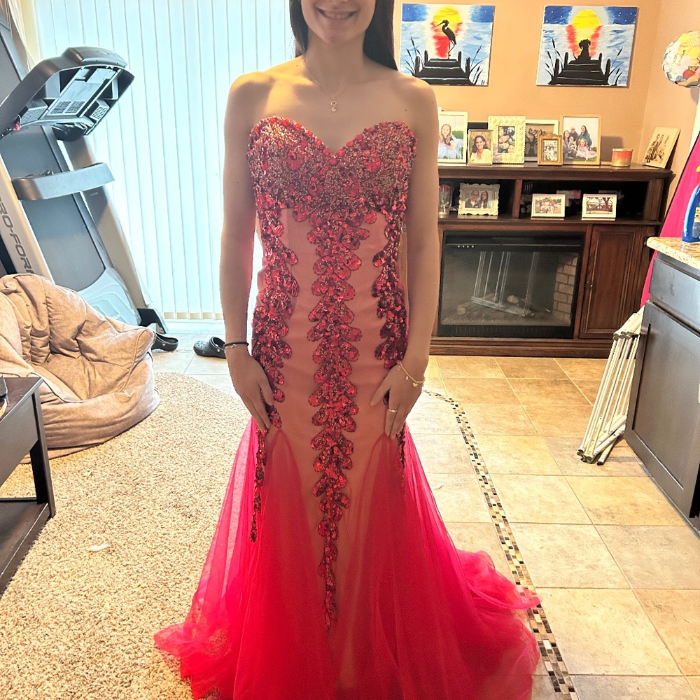 Vibrant Red Prom Dress